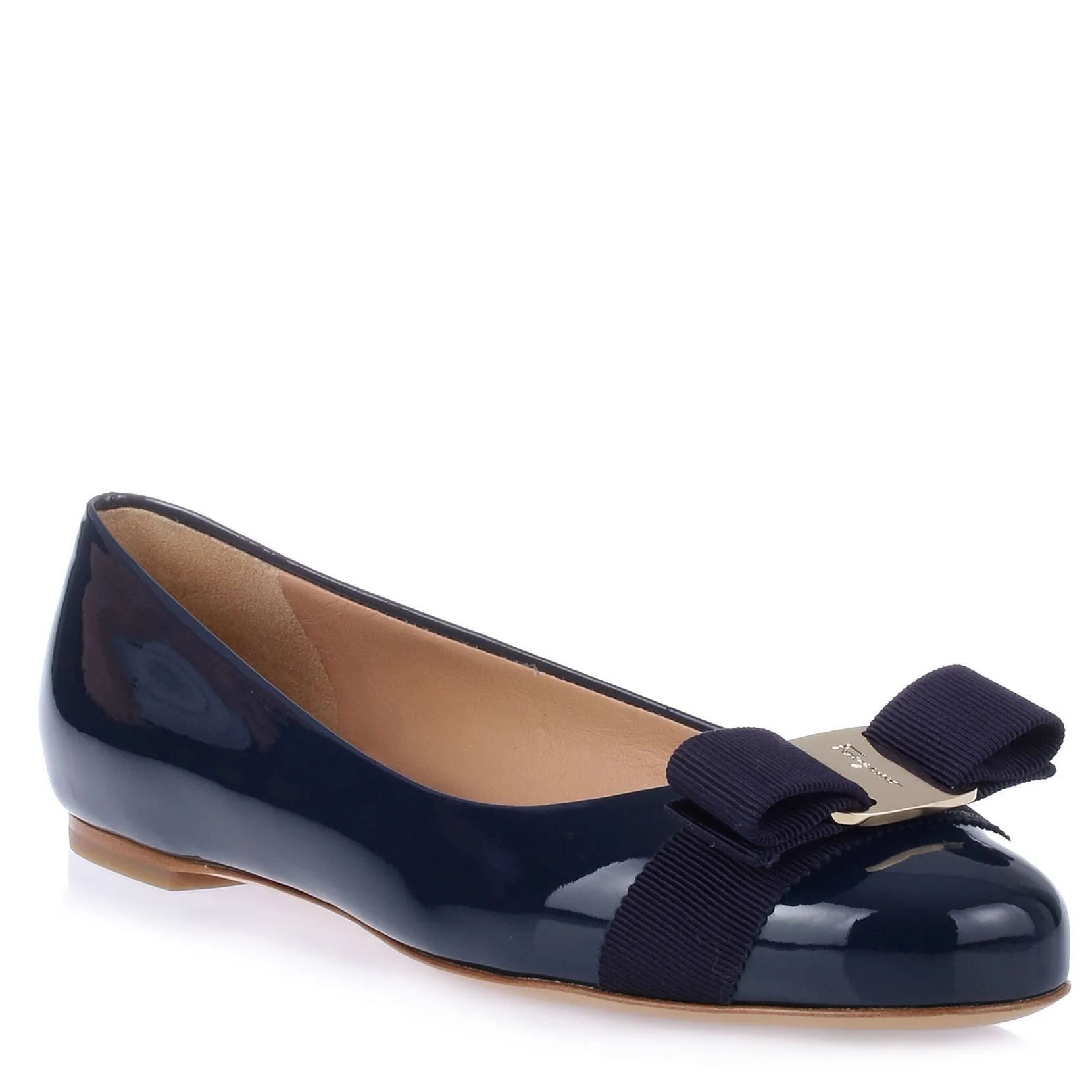 Varina patent navy ballerinas