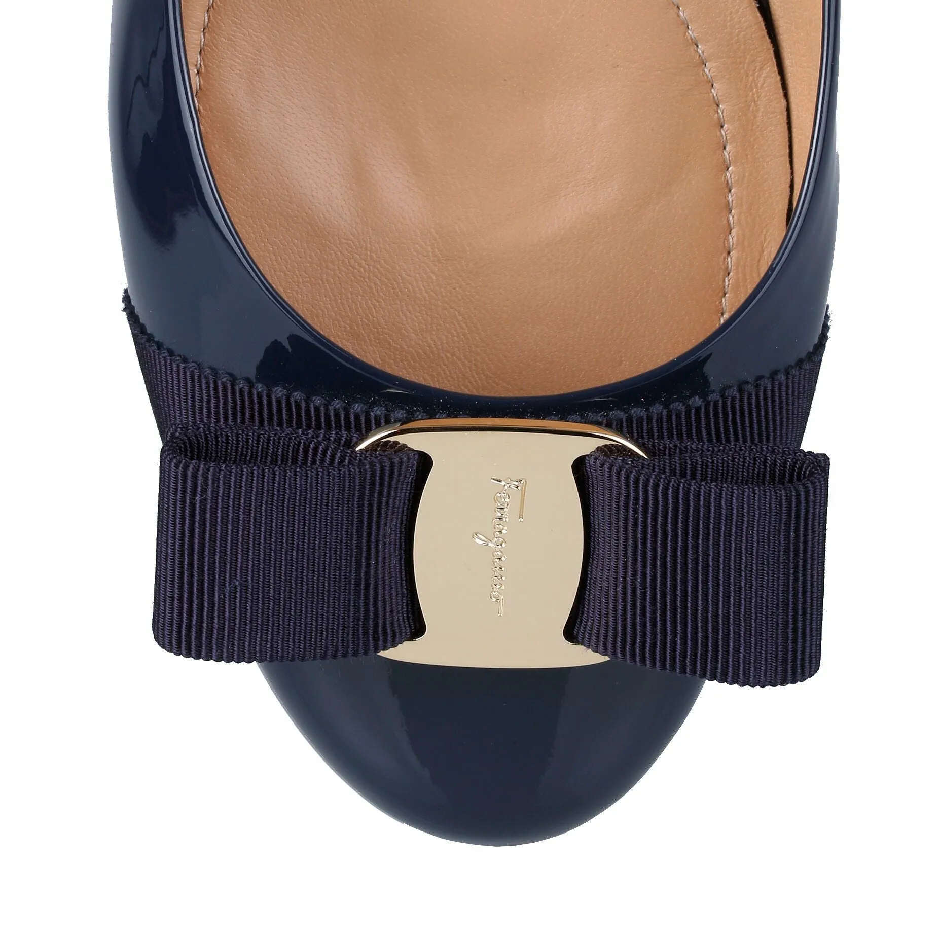 Varina patent navy ballerinas