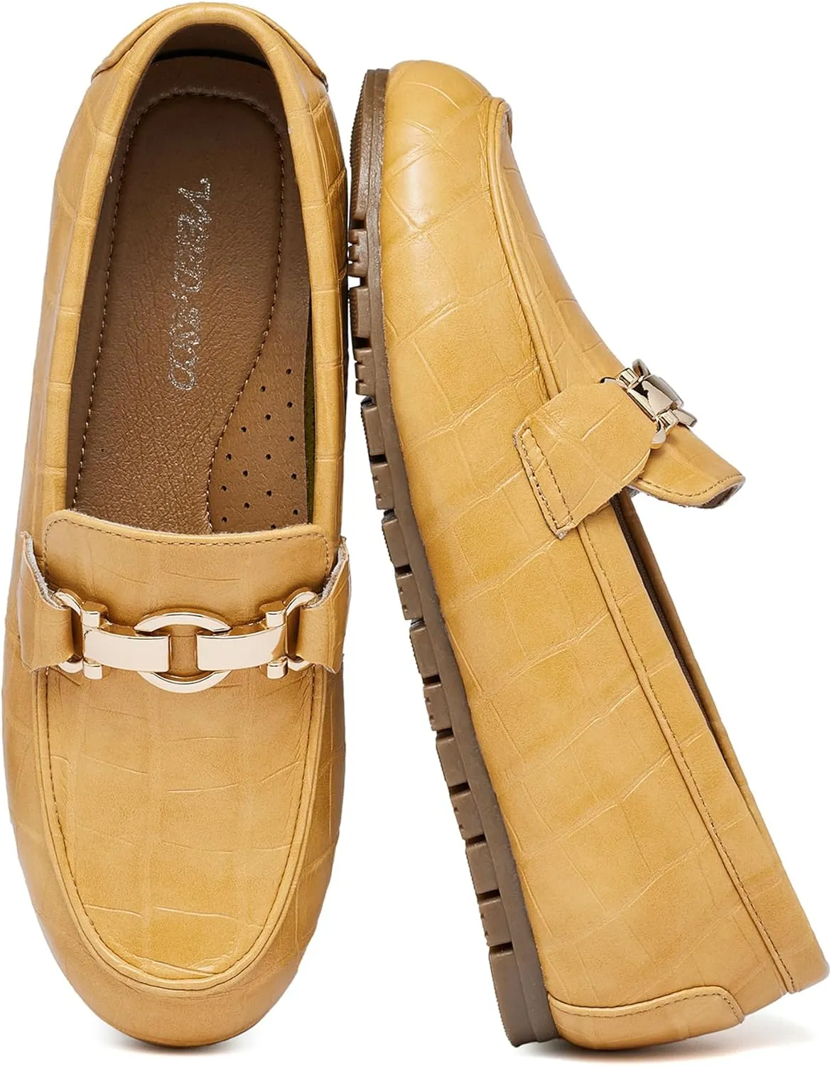 VERDASCO Women's Loafers Comfort Slip-Ons Flat Work Shoes Casual Moccasins Penny Loafers Lady Dress Shoes