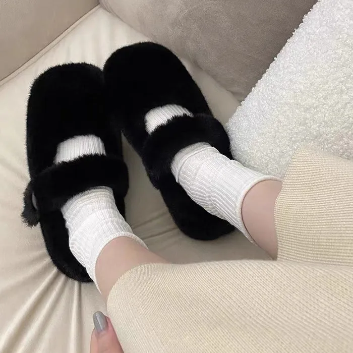 Warm Plush Ballet Flats