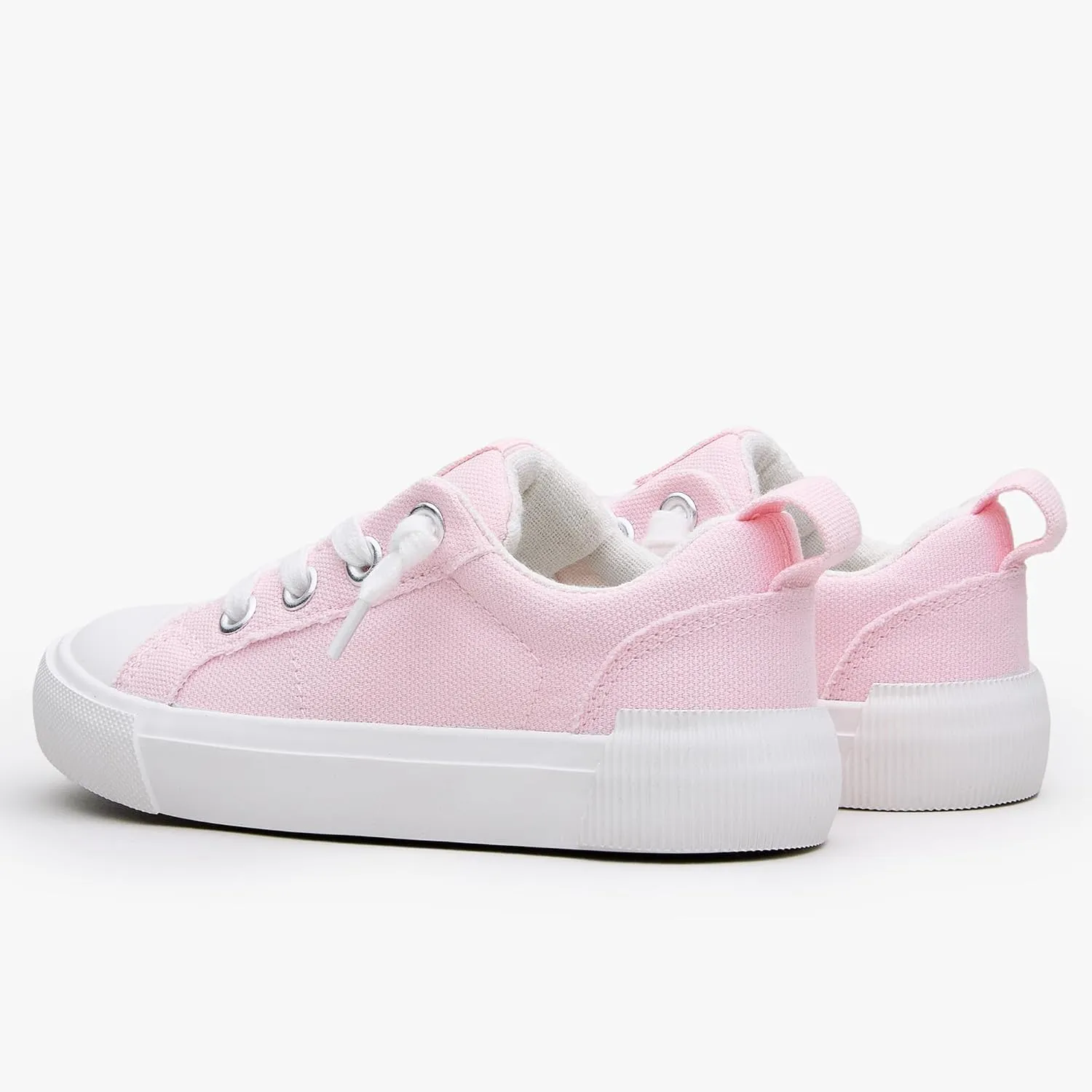Weestep Kids' Cotton Slip-On Canvas Sneakers - Frayed-Seam Casual Shoes with Optional Laces for Boys and Girls
