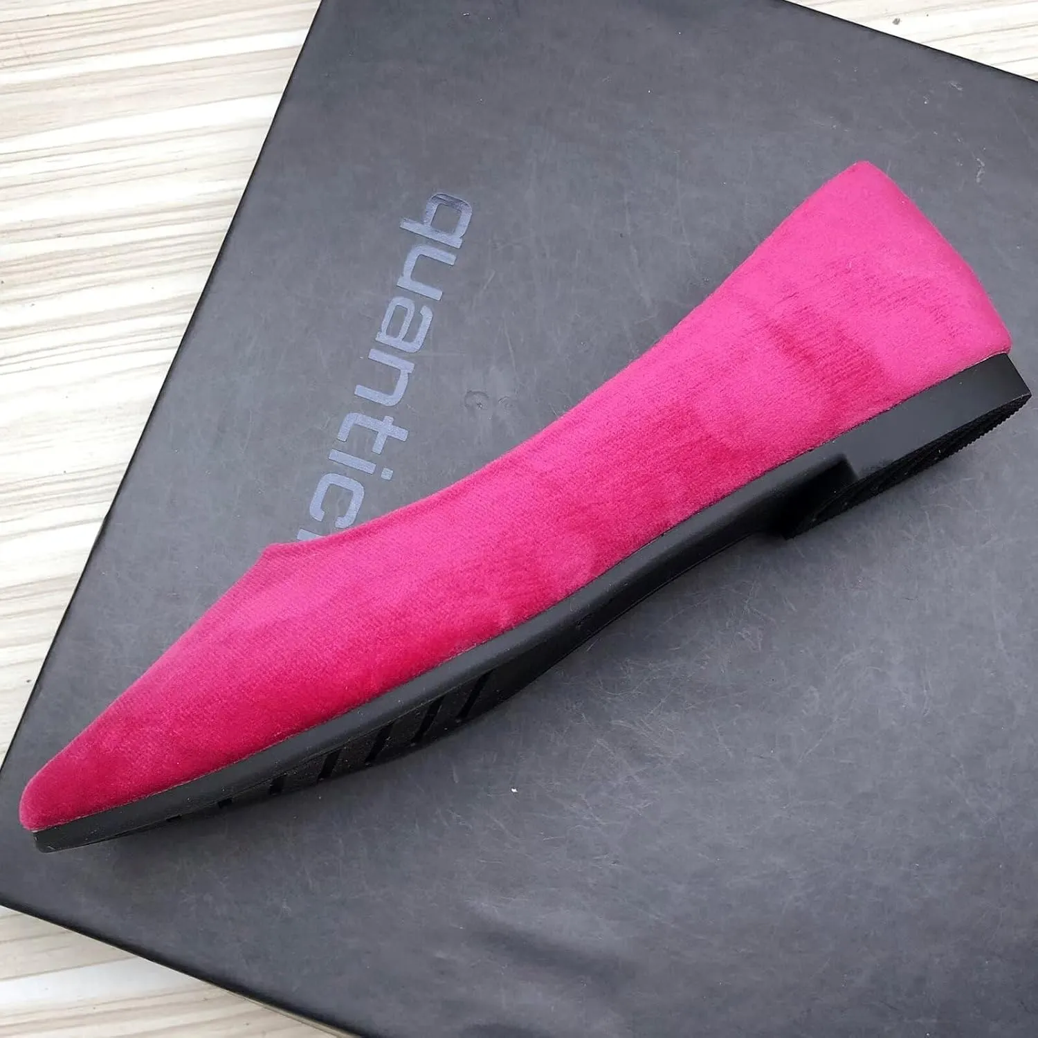 WENJIAZHIZHI Women's Pointed Toe Ballet Flats Elegant Slip-Ons Female Flat Shoes Comfortable Work Shoes Female Loafers