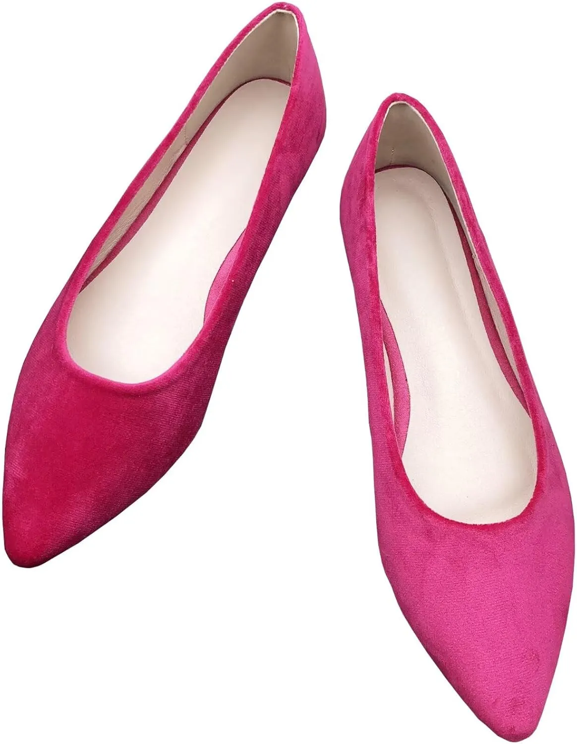 WENJIAZHIZHI Women's Pointed Toe Ballet Flats Elegant Slip-Ons Female Flat Shoes Comfortable Work Shoes Female Loafers