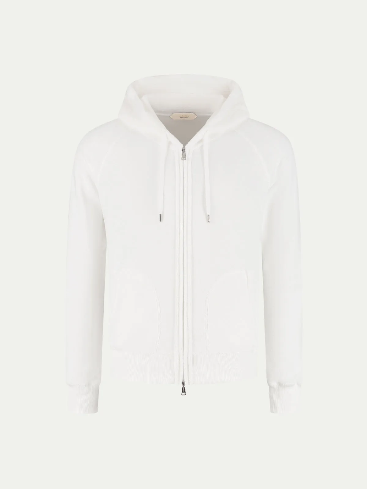 White Terry Towelling Zipper Vest