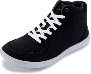 WHITIN Women's High-Top Canvas Minimalist Barefoot Shoes   Wide Toe Box   Zero Drop