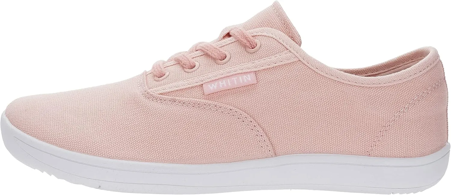 WHITIN Women's Wide Canvas Minimalist Barefoot Shoes | Zero Drop Sole | Casual Sneaker