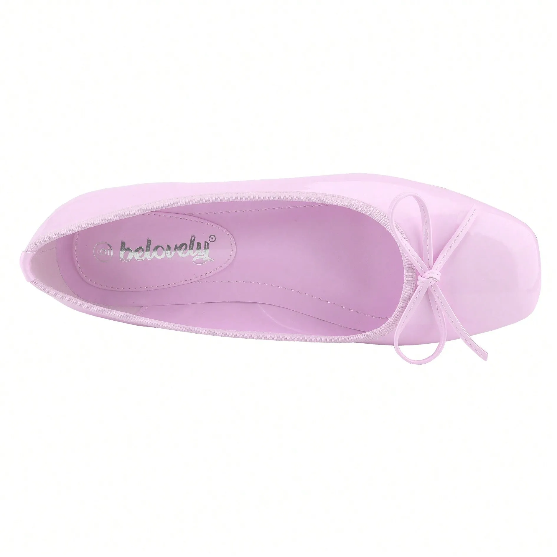 Women’s Ballet Flats – Square Toe Bowknot Slip-On with Coquette Aesthetic