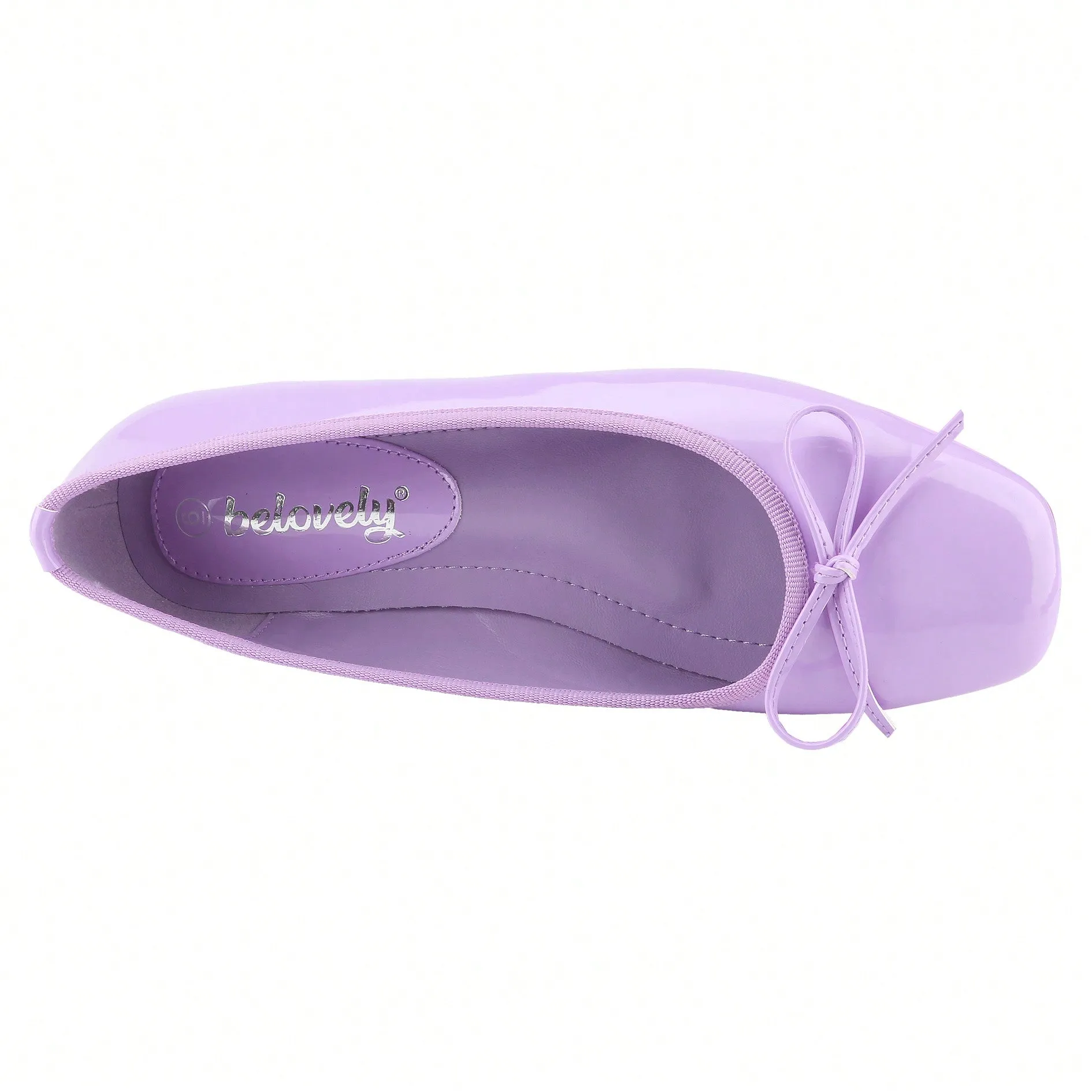 Women’s Ballet Flats – Square Toe Bowknot Slip-On with Coquette Aesthetic
