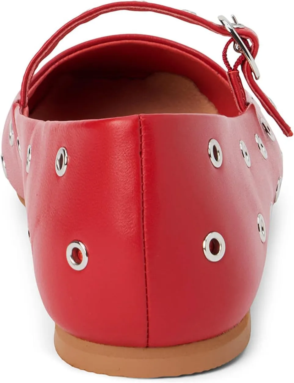 Womens Ballet Flats Studded Mary Jane Flats Shoes for Women Square Toe Dress Casual Comfortable Ballerina Shoes with Buckle Strap