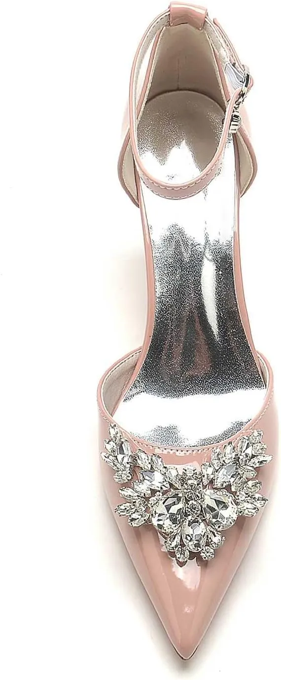 Women's Buckle-Accented Pointed-Toe Kitten Heel Pumps - Comfortable 2-Inch Low Heels for Parties & Office Wear, Ideal Dress Shoes