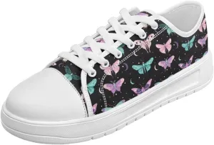 Womens Canvas Sneakers Low-Top Slip Ons Shoes Summer Lace Up Platform Fashion Casual Cute Walking Shoes 5.5-13.5