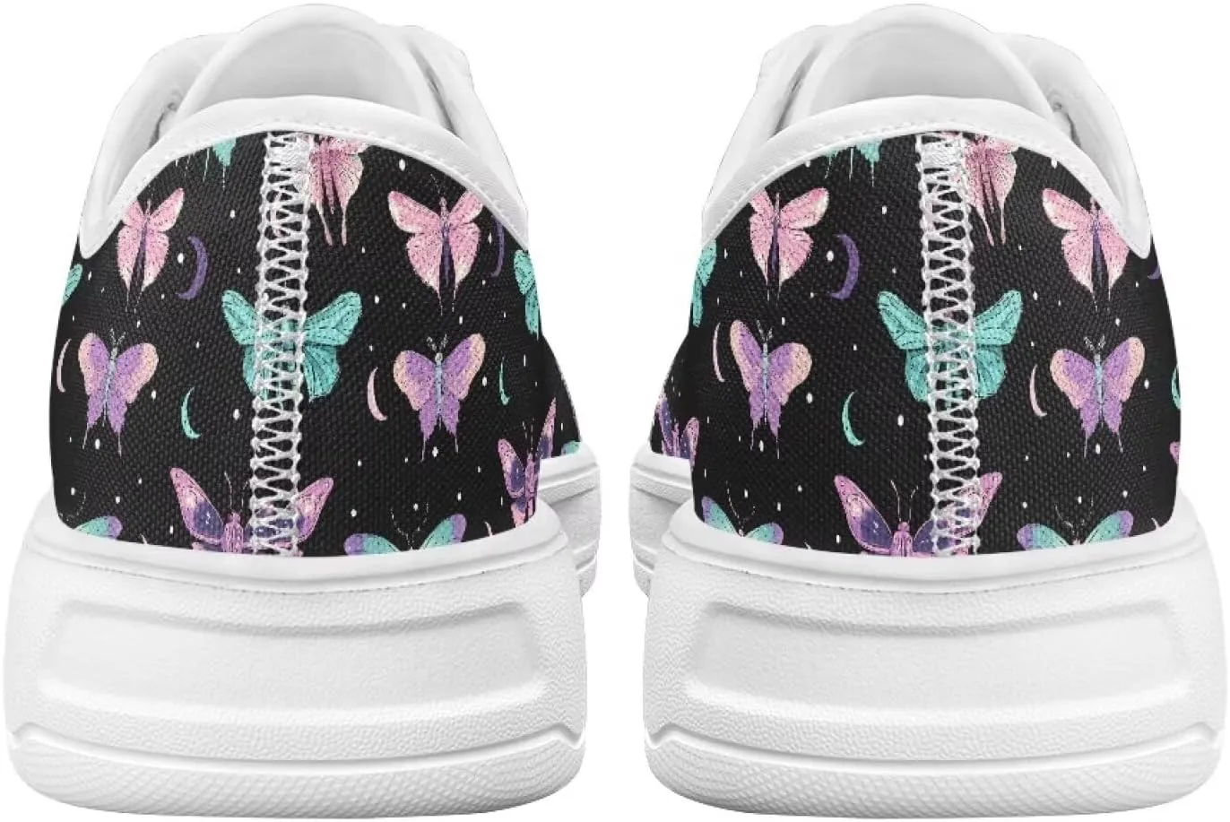 Womens Canvas Sneakers Low-Top Slip Ons Shoes Summer Lace Up Platform Fashion Casual Cute Walking Shoes 5.5-13.5