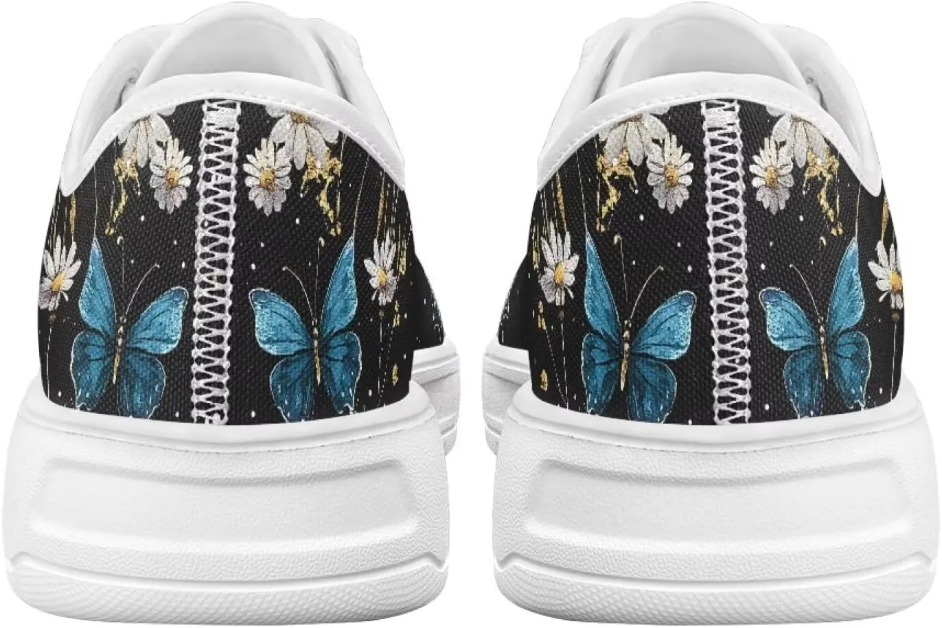 Womens Canvas Sneakers Low-Top Slip Ons Shoes Summer Lace Up Platform Fashion Casual Cute Walking Shoes 5.5-13.5