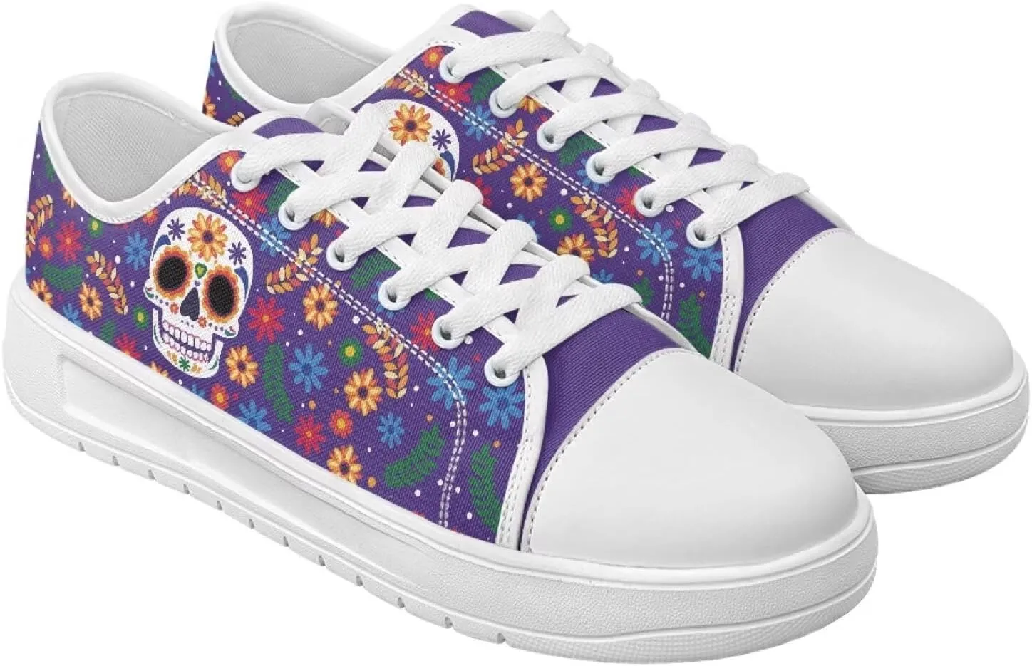 Womens Canvas Sneakers Low-Top Slip Ons Shoes Summer Lace Up Platform Fashion Casual Cute Walking Shoes 5.5-13.5