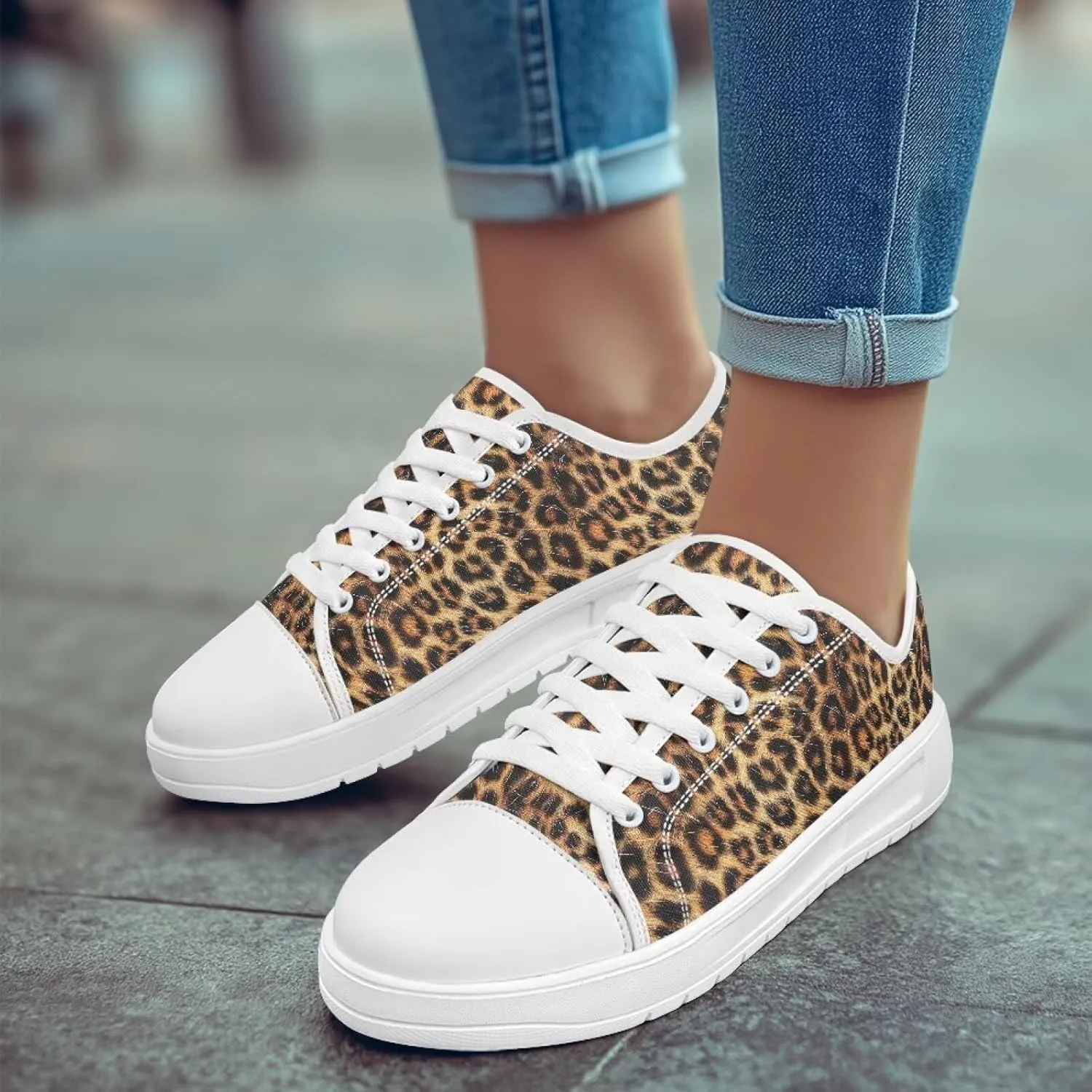 Womens Canvas Sneakers Low-Top Slip Ons Shoes Summer Lace Up Platform Fashion Casual Cute Walking Shoes 5.5-13.5