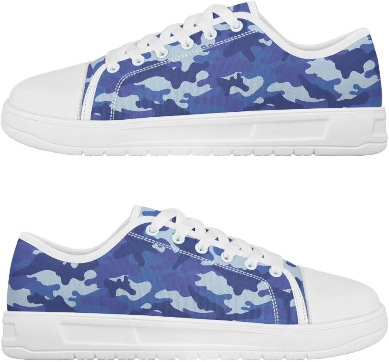 Womens Canvas Sneakers Low-Top Slip Ons Shoes Summer Lace Up Platform Fashion Casual Cute Walking Shoes 5.5-13.5