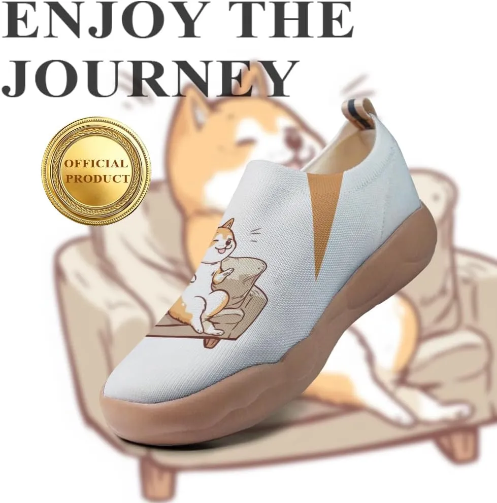 Women's Cartoon Series Slip Ons Canvas Loafers Colorful Lightweight Flats Sneakers Comfortable Walking Holiday Shoes