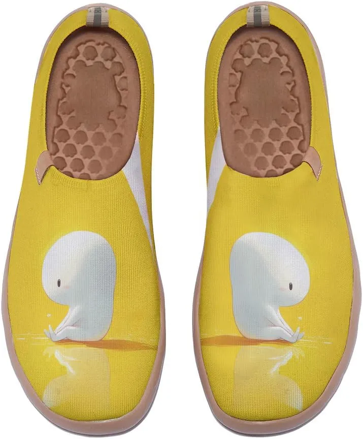 Women's Cartoon Series Slip Ons Canvas Loafers Colorful Lightweight Flats Sneakers Comfortable Walking Holiday Shoes