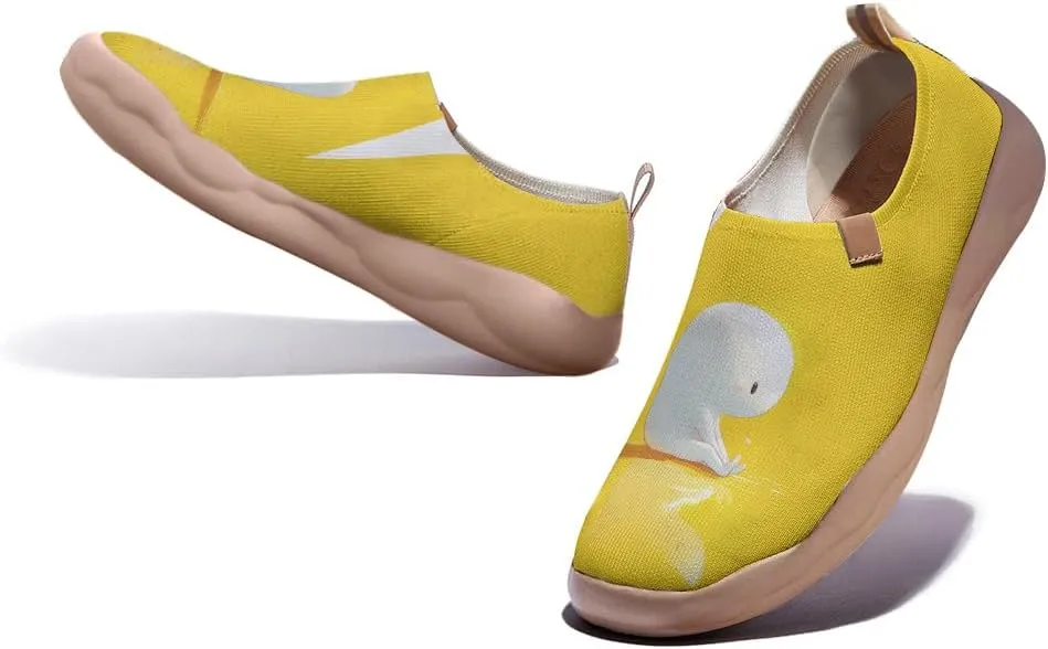 Women's Cartoon Series Slip Ons Canvas Loafers Colorful Lightweight Flats Sneakers Comfortable Walking Holiday Shoes