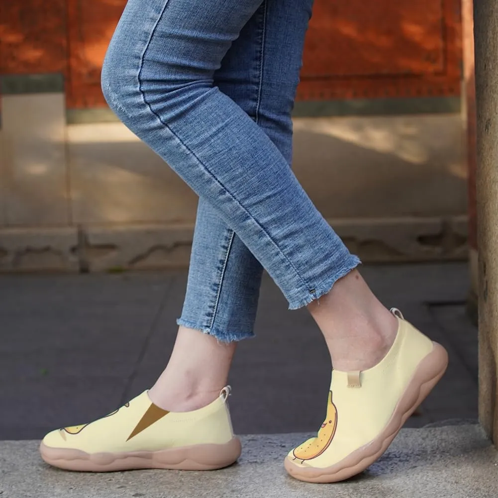Women's Cartoon Series Slip Ons Canvas Loafers Colorful Lightweight Flats Sneakers Comfortable Walking Holiday Shoes