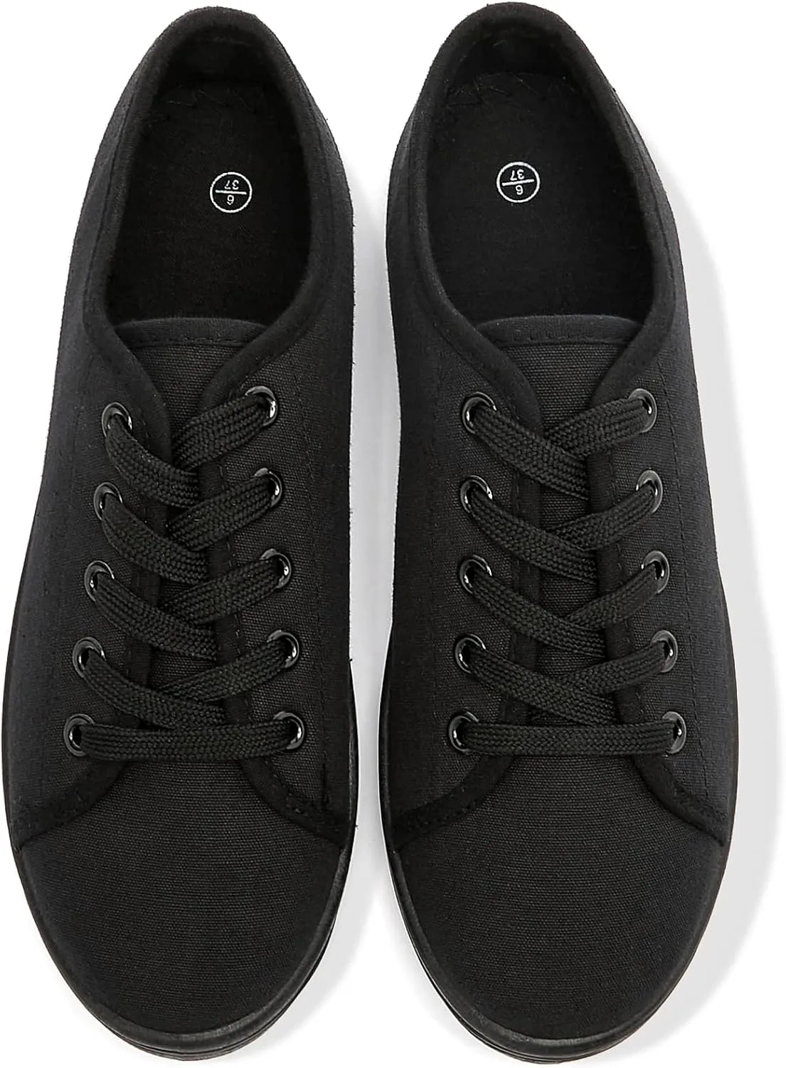 Womens Casual Shoes Canvas Shoes for Women Canvas Sneakers White Casual Sneakers Walking Shoes Tennis Shoes(Black.us11)