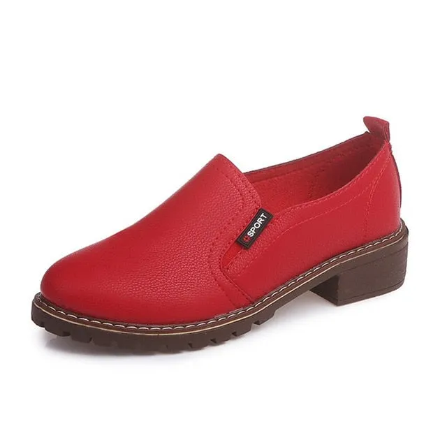 Women's Flats Heels Shoes/Casual Leather Loafer Shoes