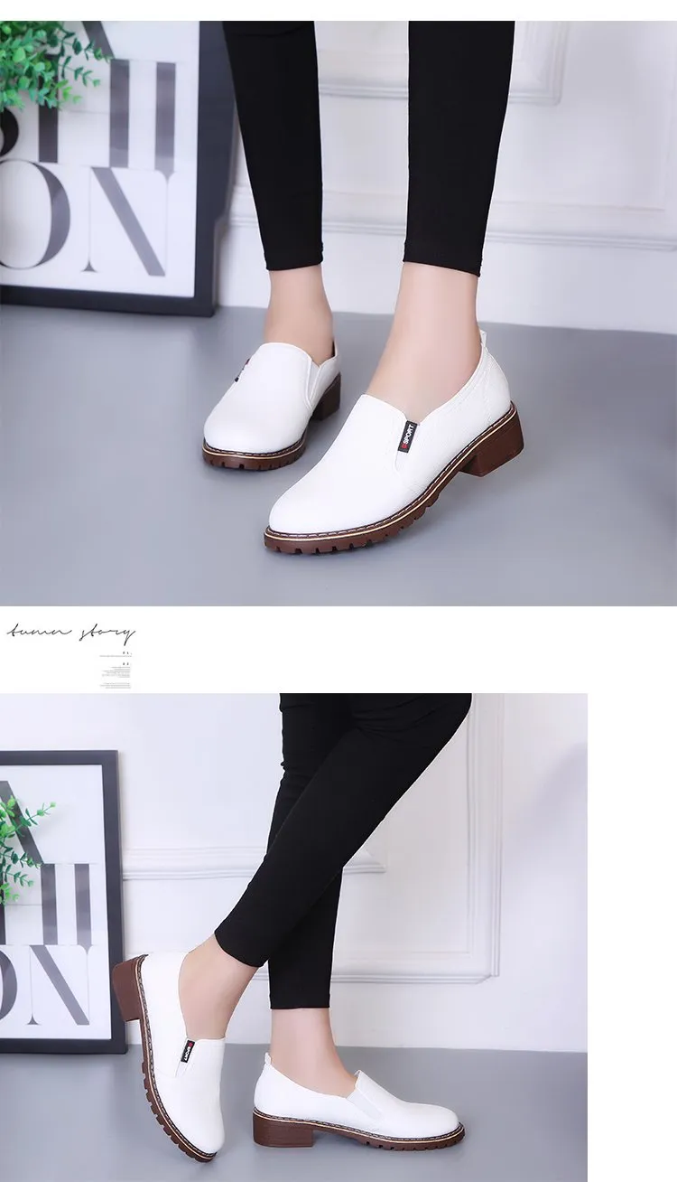 Women's Flats Heels Shoes/Casual Leather Loafer Shoes