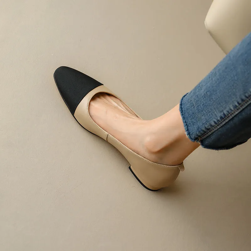 Womens Handmade Classic Ballet Flat Slip-on Shoes