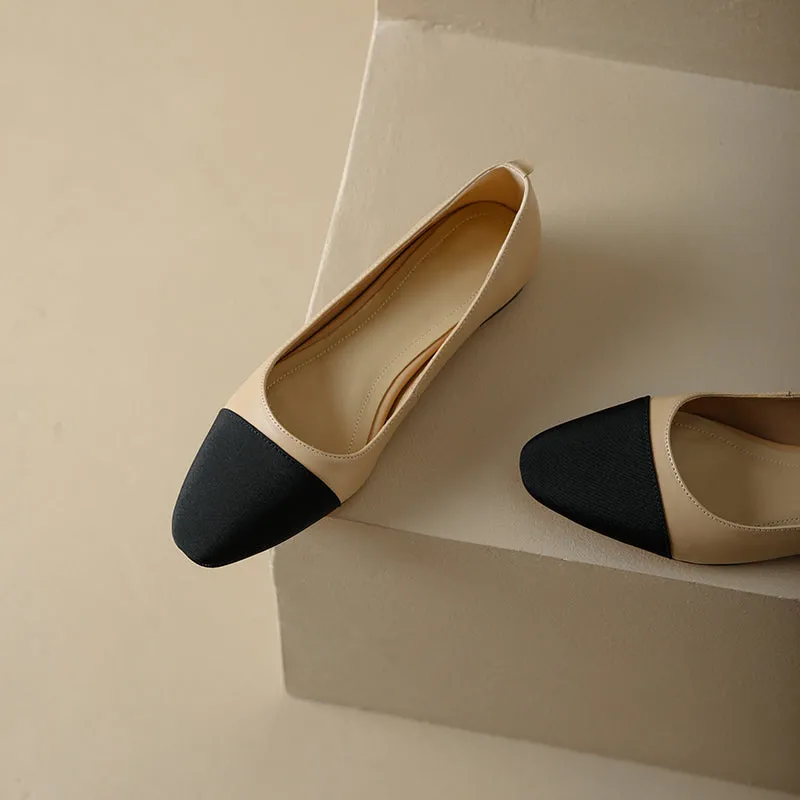 Womens Handmade Classic Ballet Flat Slip-on Shoes
