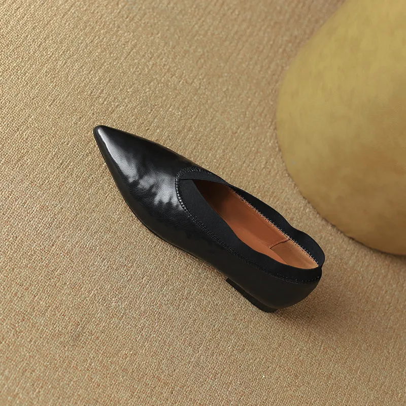 Women's Handmade Sheepskin Vintage Comfort Slip-on Glove Shoes