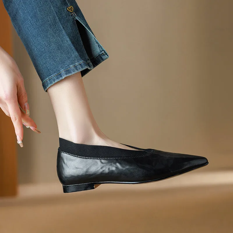 Women's Handmade Sheepskin Vintage Comfort Slip-on Glove Shoes