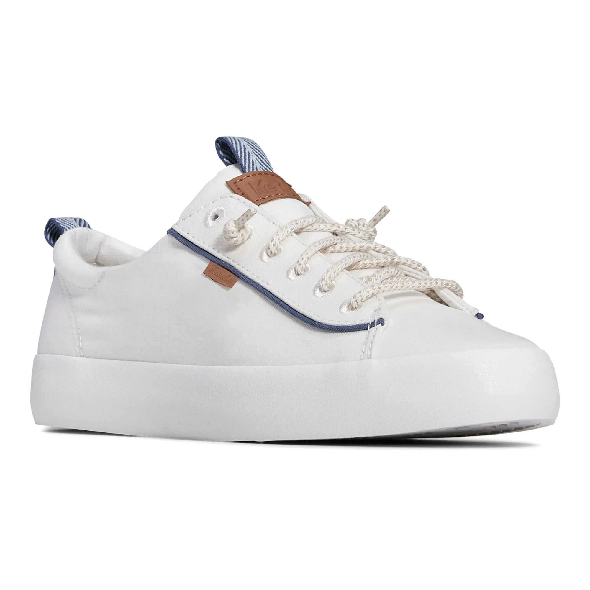 Women's Kickback Nautical Canvas - White/Navy