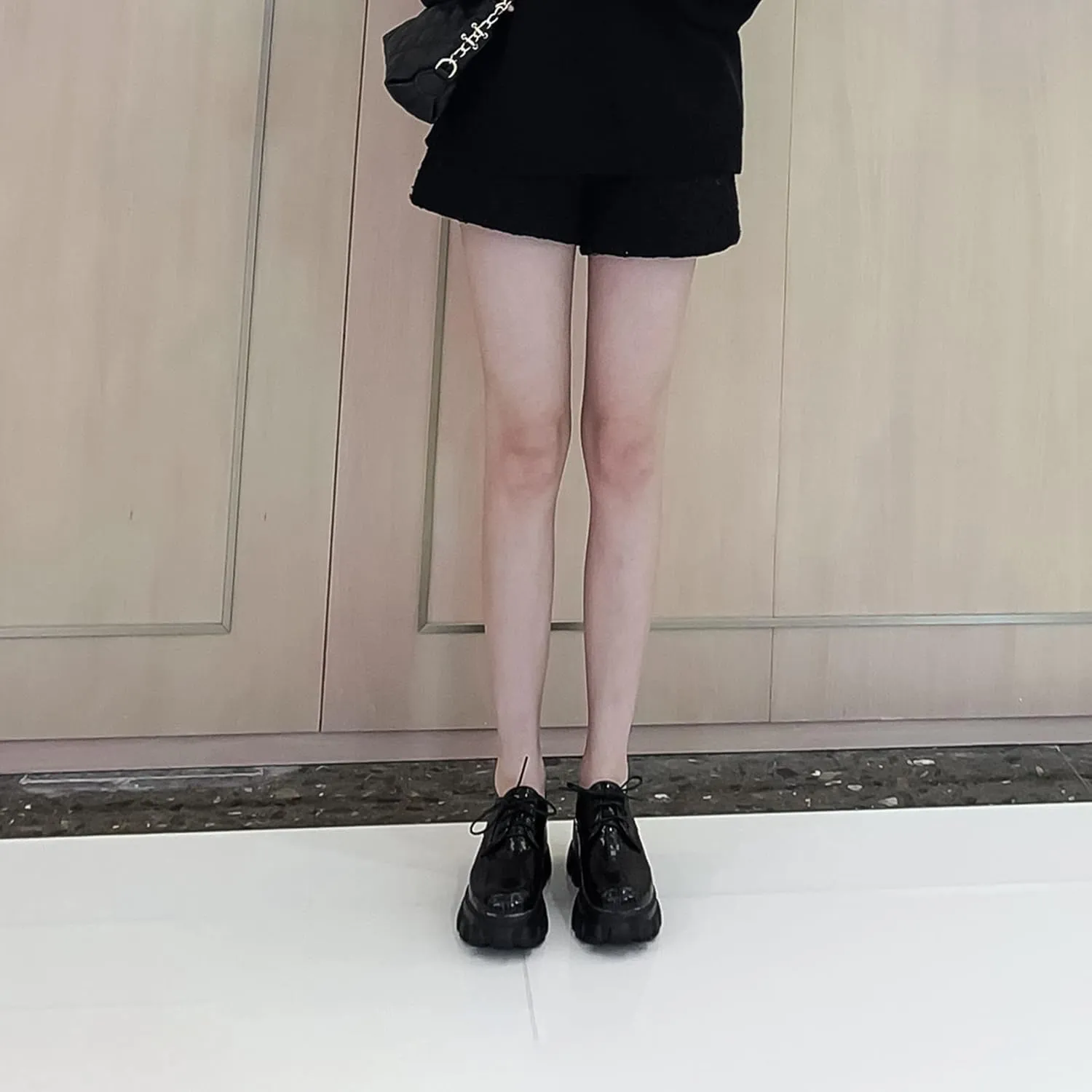 Women's Lug Sole Creeper Shoes Patent Leather Chunky Heels Oxford Brogues Crocodile Print Gothic Platform Pumps