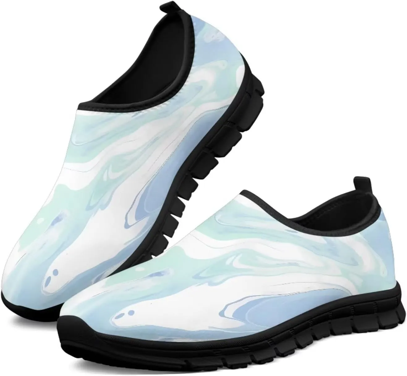 Women’s Outdoor Cycling Canvas Shoes Low Top Fashion Sneakers Slip on Walking Shoe（Black Sole）