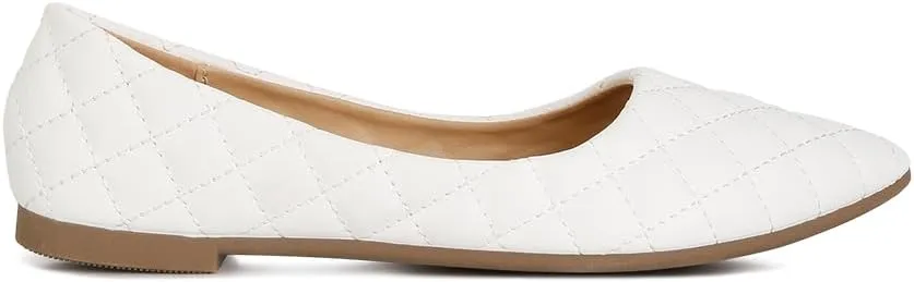 Women's Quilted Detail Ballet Flats