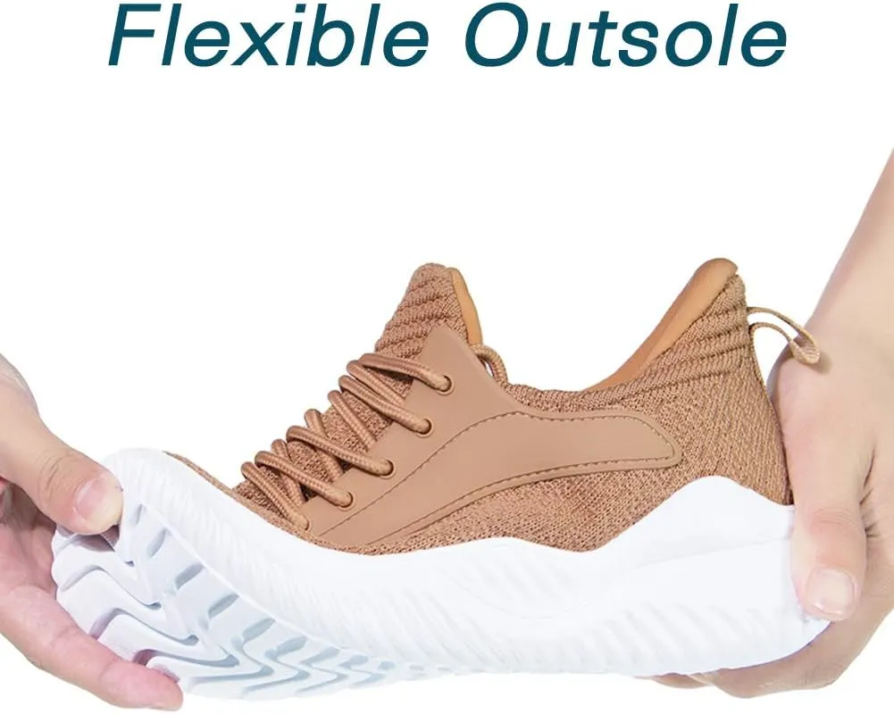 Womens Walking Shoes - Slip On Tennis Running Shoes Memory Foam Lightweight Work Sneakers for Indoor Outdoor Gym