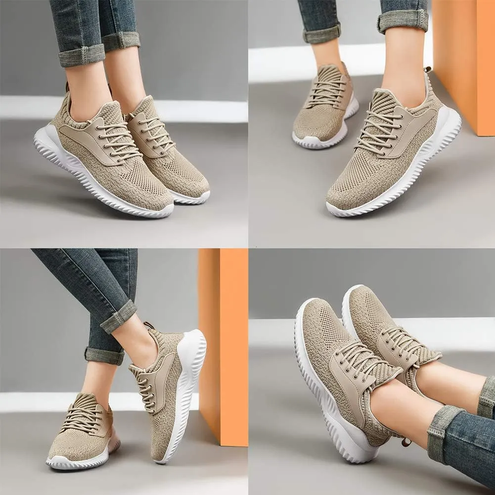 Womens Walking Shoes - Slip On Tennis Running Shoes Memory Foam Lightweight Work Sneakers for Indoor Outdoor Gym
