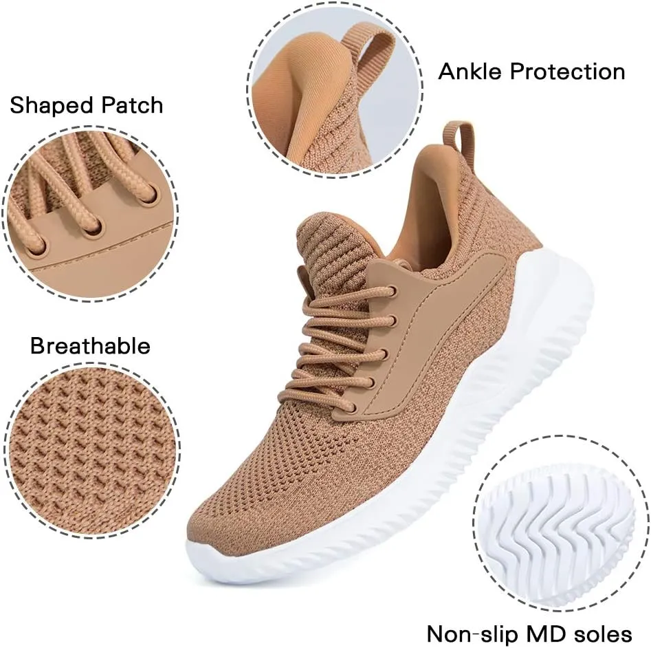Womens Walking Shoes - Slip On Tennis Running Shoes Memory Foam Lightweight Work Sneakers for Indoor Outdoor Gym