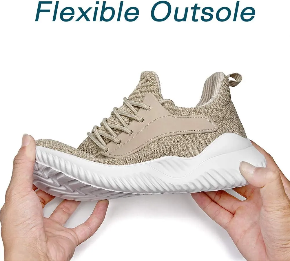 Womens Walking Shoes - Slip On Tennis Running Shoes Memory Foam Lightweight Work Sneakers for Indoor Outdoor Gym