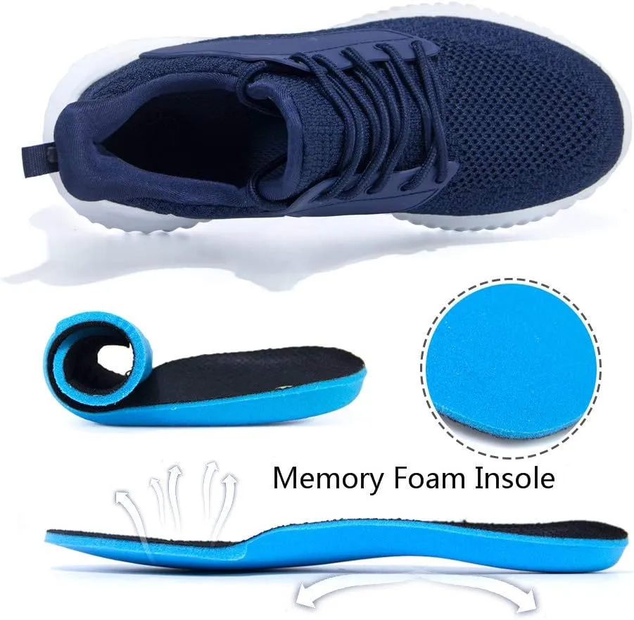 Womens Walking Shoes - Slip On Tennis Running Shoes Memory Foam Lightweight Work Sneakers for Indoor Outdoor Gym